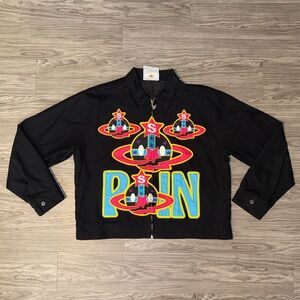 Sukamii Pain Work Jacket Bomber Black Men’s Size XL